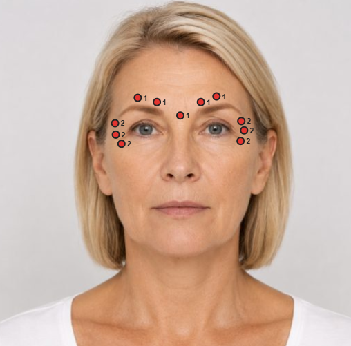Journalføring med punktmarkering på anatomisk bilde